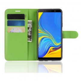 Funda Libro Samsung Galaxy A7 2018 Soporte Verde