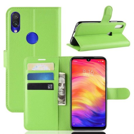 Funda Libro Xiaomi Redmi Note 7 cuero Soporte Verde