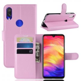 Funda Libro Xiaomi Redmi Note 7 cuero Soporte Rosa
