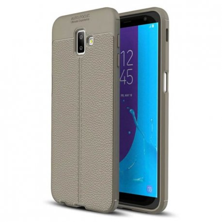 Funda Samsung Galaxy J6 Plus Cuero 3D Gris