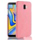 Carcasa Samsung Galaxy J6 Plus Cuero Estilo Croco Rosa