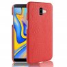 Carcasa Samsung Galaxy J6 Plus Cuero Estilo Croco Roja