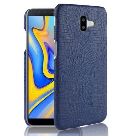 Carcasa Samsung Galaxy J6 Plus Cuero Estilo Croco Azul