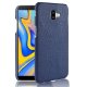Carcasa Samsung Galaxy J6 Plus Cuero Estilo Croco Azul