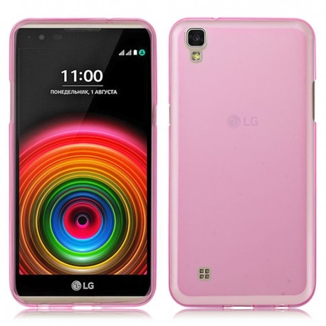 Funda Gel LG X Power Flexible y lavable Rosa