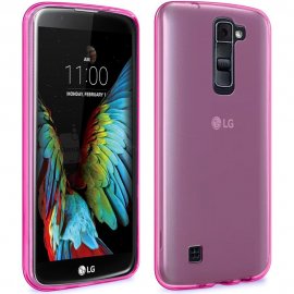 Funda Gel LG K10 Flexible y lavable Rosa