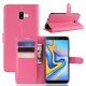 Funda Libro Samsung Galaxy J6 Plus cuero Soporte Fucsia