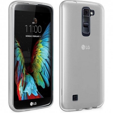 Funda Gel LG K10 Flexible y lavable Transparente