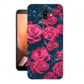 Funda Samsung Galaxy J6 Plus Gel Dibujo Rosas