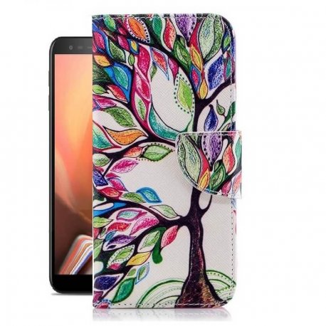 Funda Libro Samsung Galaxy J6 Plus Soporte Arbol