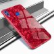 Funda Huawei P Smart 2019 Silicone con trasera Cristal Templado Roja
