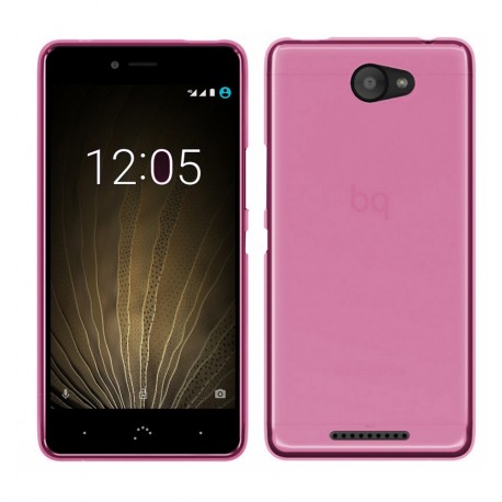 Funda Gel BQ Aquaris U Lite Flexible y lavable Rosa