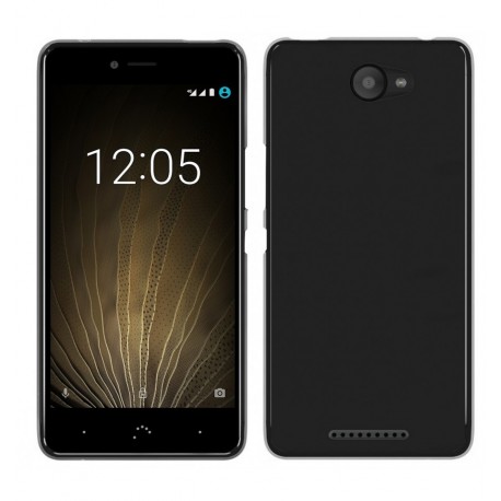 Funda Gel BQ Aquaris U Lite Flexible y lavable Negro