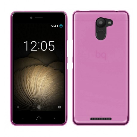 Funda Gel BQ Aquaris U Plus Flexible y lavable Rosa
