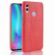 Carcasa Huawei P Smart 2019 Cuero Estilo Croco Roja