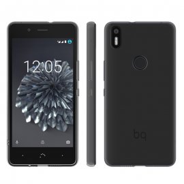 Funda Gel BQ Aquaris X5 Plus Flexible y lavable Negra