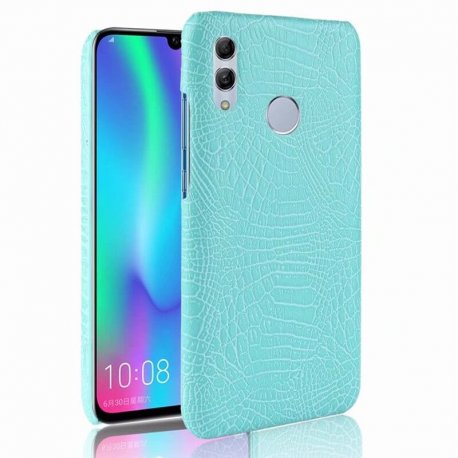 Carcasa Honor 10 Lite Cuero Estilo Croco Turquesa