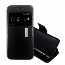 Funda Libro Wiko Lenny 2 con Tapa Negra