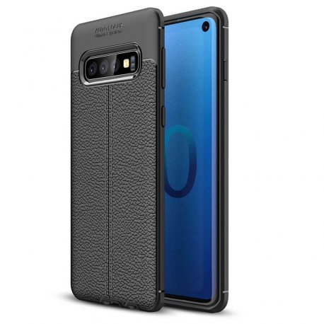 Funda Samsung Galaxy S10 Tpu Cuero 3D Negra