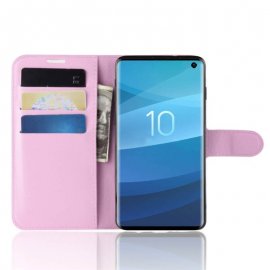 Funda Libro Samsung Galaxy S10 Soporte Rosa