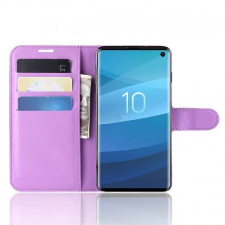 Funda Libro Samsung Galaxy S10 Soporte Lila