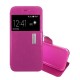 Funda Libro Wiko U Feel Prime con Tapa Rosa