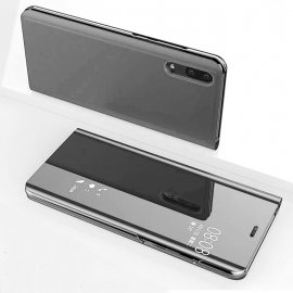 Funda Libro Ventana Translucida Huawei P Smart 2019 Plateada