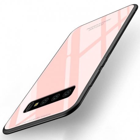 Funda Samsung Galaxy S10 Plus Tpu Rosa Trasera Cristal