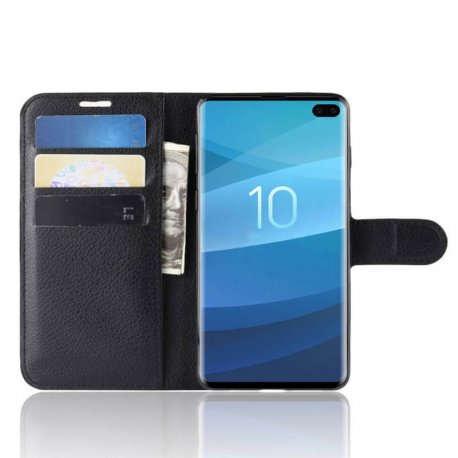 Funda Libro Samsung Galaxy S10 Plus Soporte Negra