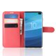 Funda Libro Samsung Galaxy S10 Plus Soporte Roja