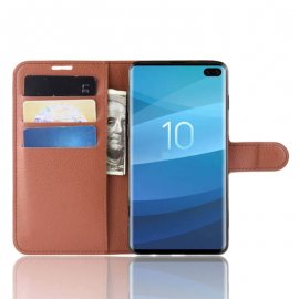 Funda Libro Samsung Galaxy S10 Plus Soporte Marron
