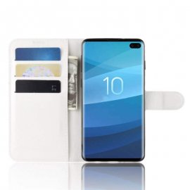 Funda Libro Samsung Galaxy S10 Plus Soporte Blanca
