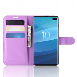 Funda Libro Samsung Galaxy S10 Plus Soporte Lila