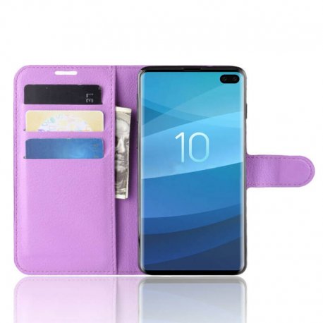 Funda Libro Samsung Galaxy S10 Plus Soporte Lila