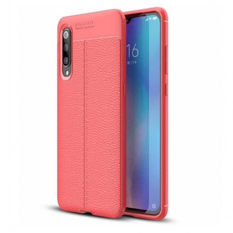 Funda Xiaomi MI 9 SE Tpu Cuero 3D Roja