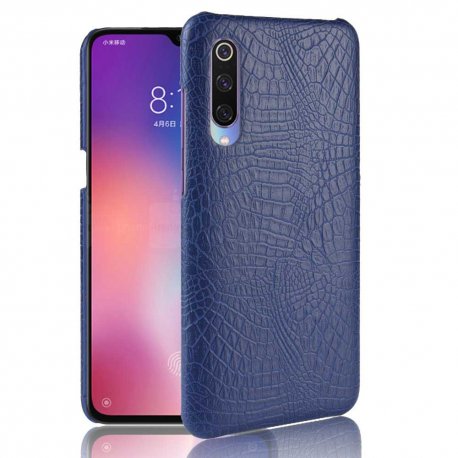 Carcasa Xiaomi MI 9 SE Cuero Estilo Croco Azul