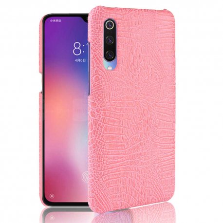 Carcasa Xiaomi MI 9 SE Cuero Estilo Croco Rosa
