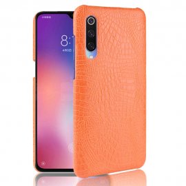 Carcasa Xiaomi MI 9 SE Cuero Estilo Croco Naranja