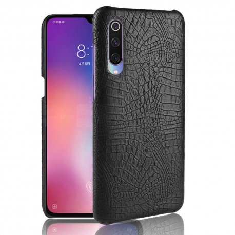 Carcasa Xiaomi MI 9 SE Cuero Estilo Croco Negra