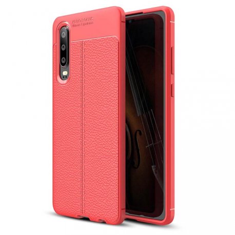 Funda Huawei P30 Tpu Cuero 3D Roja