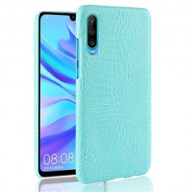 Carcasa Huawei P30 Cuero Estilo Croco Turquesa