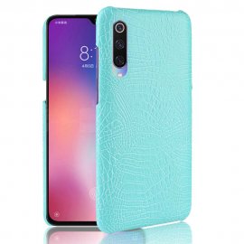 Carcasa Xiaomi MI 9 Cuero Estilo Croco Turquesa