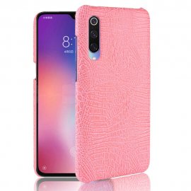 Carcasa Xiaomi MI 9 Cuero Estilo Croco Rosa