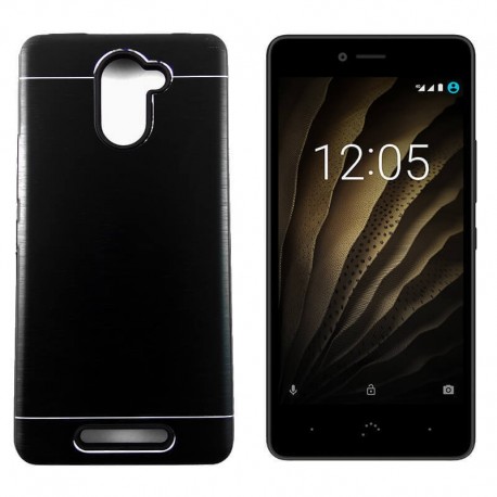 Funda BQ Aquaris U Aluminio Negra Val