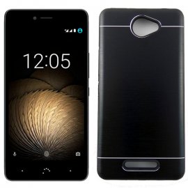 Funda BQ Aquaris U Aluminio Negra Val