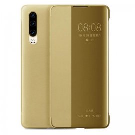 Funda Libro Smart View Huawei P30 Dorada