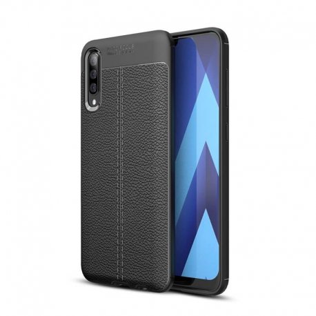 Funda Samsung Galaxy A50 Tpu Cuero 3D Negra