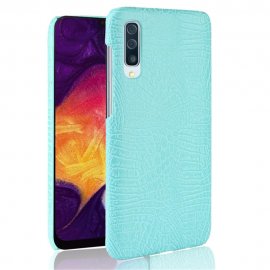 Carcasa Samsung Galaxy A50 Cuero Estilo Croco Turquesa