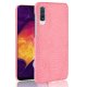 Carcasa Samsung Galaxy A50 Cuero Estilo Croco Rosa