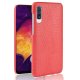 Carcasa Samsung Galaxy A50 Cuero Estilo Croco Roja